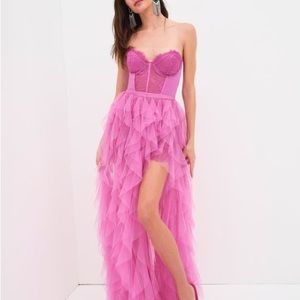 (Size S) For Love & Lemons Maxi Bustier Dress